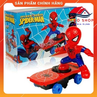 Siêu nhân Nhện trượt ván-Đồ chơi người nhện Spiderman lướt ván hiệu ứng đèn nhạc