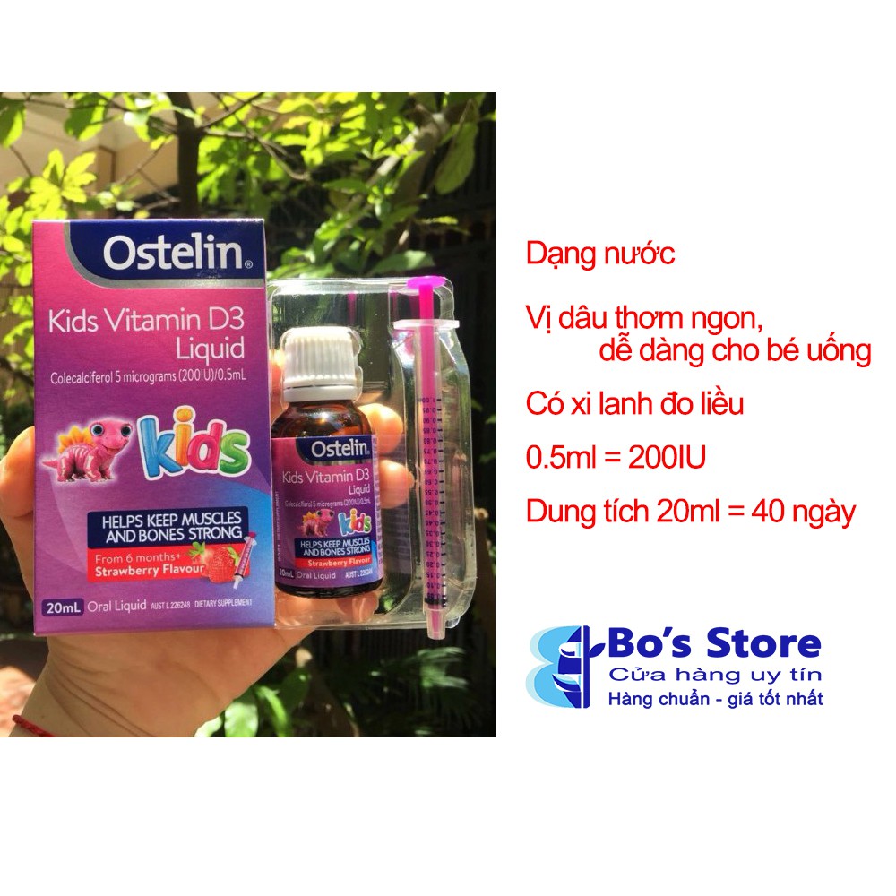 [Hàng Úc chuẩn] Vitamin D3 Ostelin 400IU - Cho trẻ từ sơ sinh