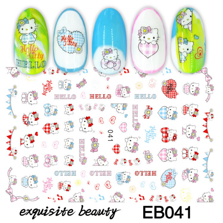 STICKER DÁN MÓNG MÈO HELLO KITTY