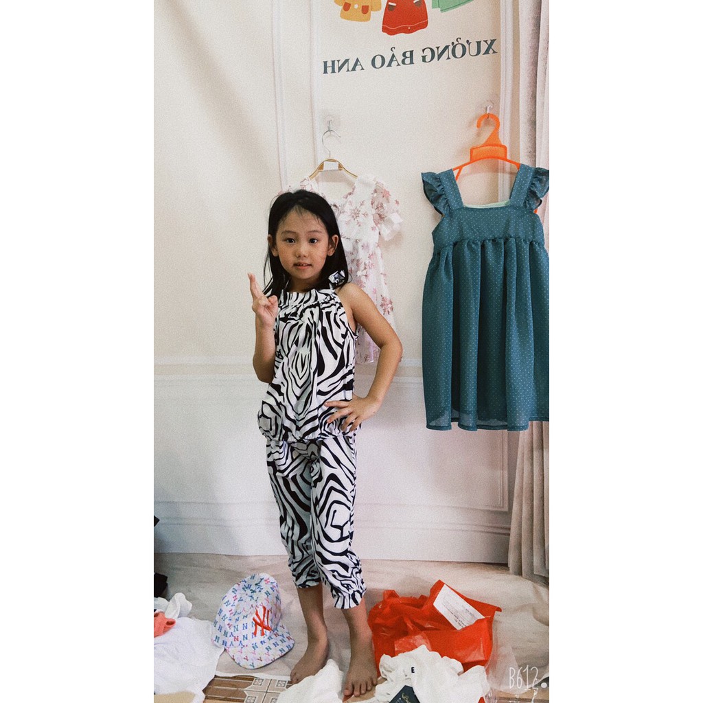 Bộ quần áo trẻ em bé gái đẹp - điệu bằng lụa 💝Size từ 9-25kg.