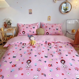 Bộ chăn ga gối poly cotton: sesame street xanh