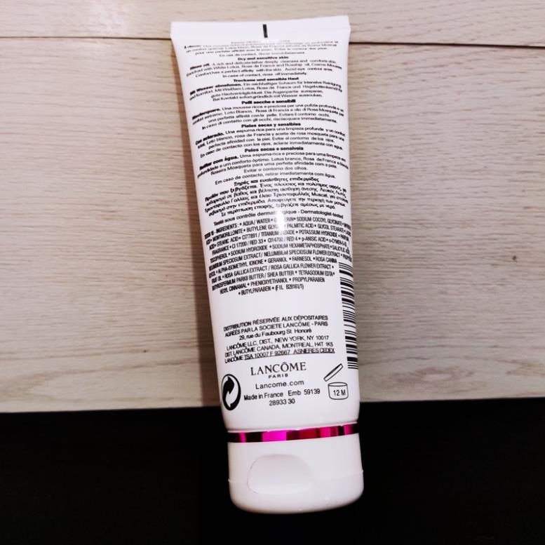 Kem làm sạch  Lancome Creme Mousse Confort Comforting Cleanser dành cho da khô 125ml