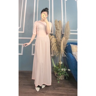 ÁO DÀI TRƠN 2 MÀU