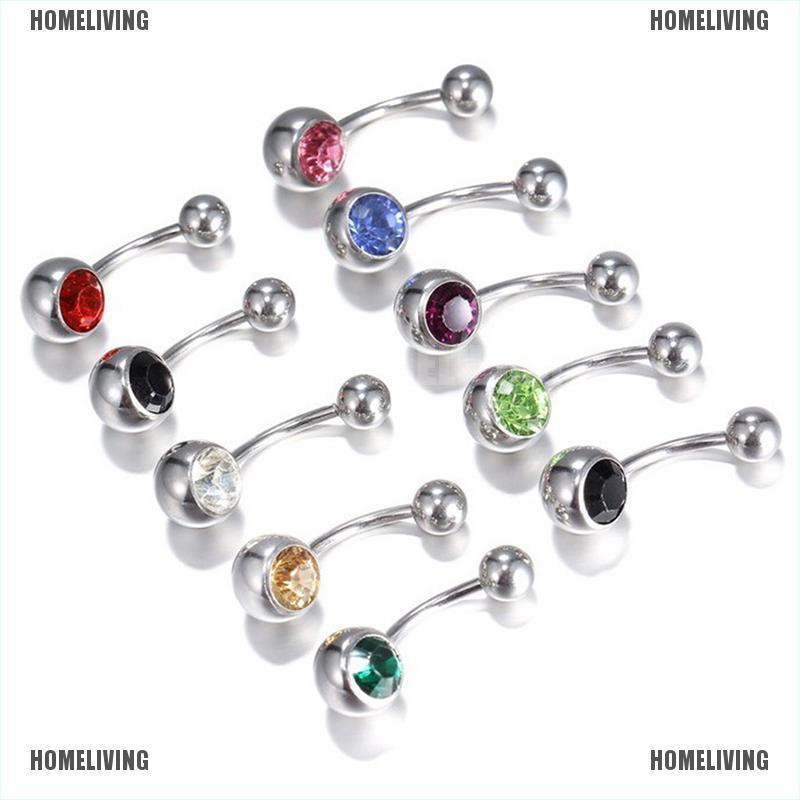 Set 10 / 12 / 15 Khuyên Rốn Đính Đá Pha Lê