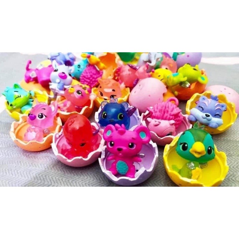 COMBO 10 TRỨNG HATCHIMAL  tặng kèm 15 Thú Hatchimal