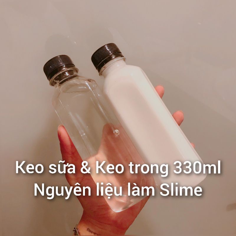 Keo Sữa & Keo Trong Làm Slime chai 330ml