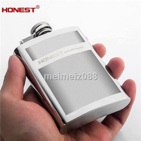 Flask Hip Flask cắm trại nhỏ gọn ❁Bình đựng rượu Mini bằng thép không gỉ 304 dung tích 4oz