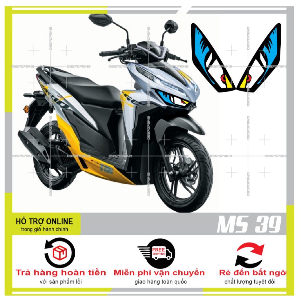 DECAL DÁN ĐÈN SƯƠNG MÙ XE VARIO 2020 (DECAL TRONG SUỐT) MS 39 - DUNG DECAL