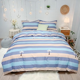 Vải may chăn ga áo gối,gối ôm khổ 2m35 hình caro cây dừa