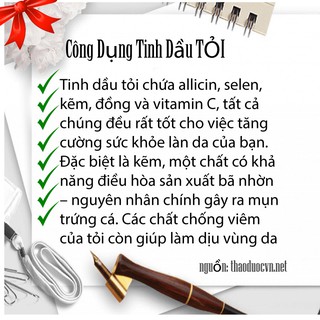 Tinh Dầu Tỏi 10ml Nguyên Chất
