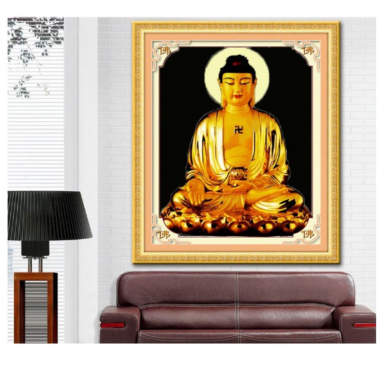 Tranh đính đá Phật a di đà kích thước 80*110cm