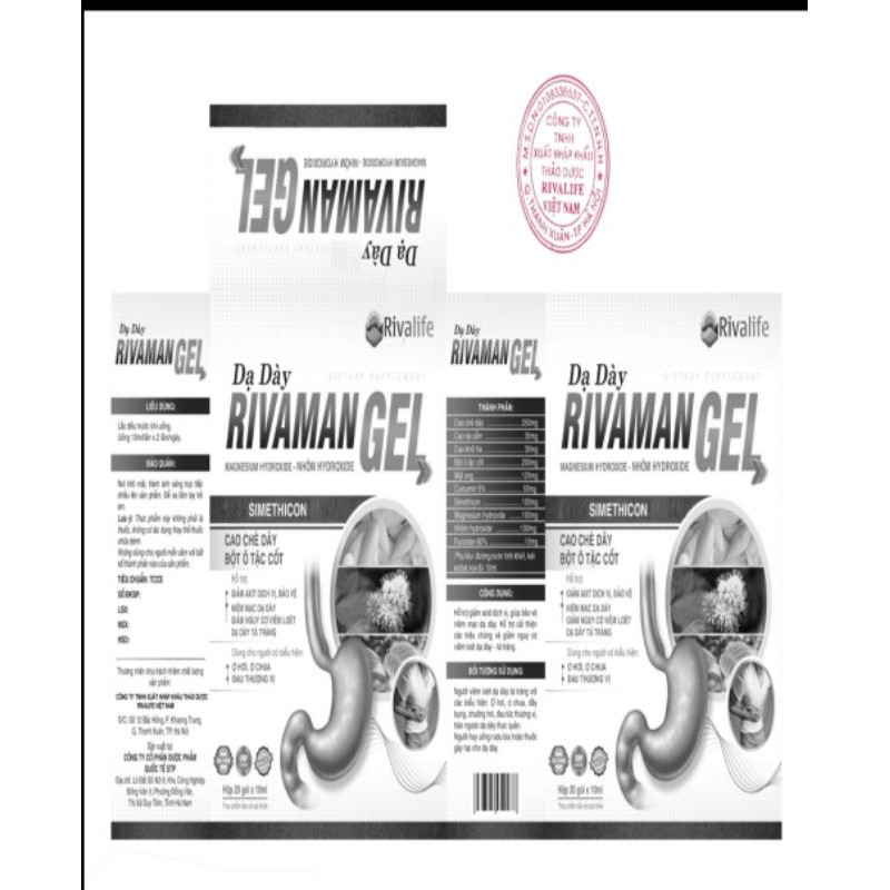 Dạ dày RIVAMANGEL, sản phẩm hàng đầu cho người viêm loét dạ dày