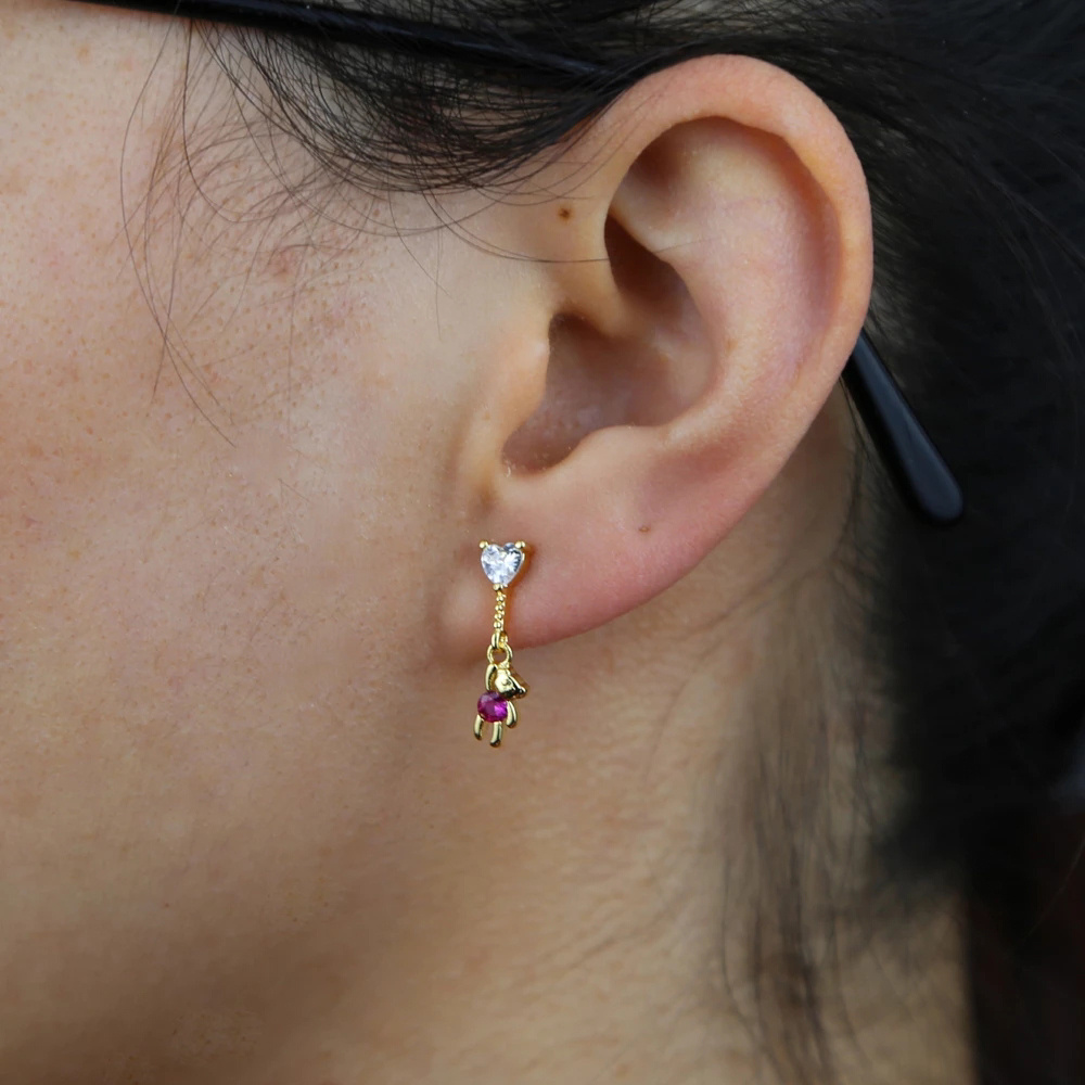 Khuyên Tai Hình Gấu / Đám Mây / Trái Tim / Ngôi Sao Dễ Thương Thời Trang Hàn Quốc Cho Nữ