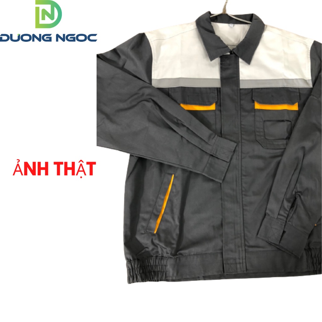 Quần Áo Bảo Hộ Lao Động Nam, Đồng Phục BHLĐ Kỹ Sư Công Nhân Tay Dài Vải Pangrim Hàn Quốc Có Phản Quang Đủ Size PR04