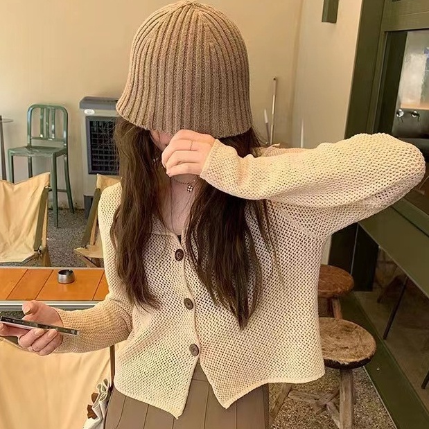 Áo cardigan SUXI dệt kim mỏng tay dài màu sắc xinh xắn thời trang mùa hè cho nữ