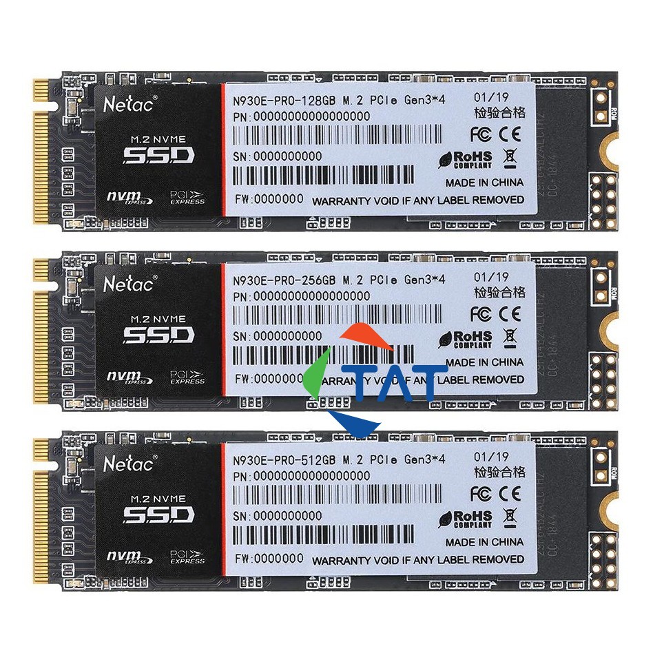 SSD M.2 2280 NVMe PCIe 256GB 240GB 128GB Netac Pro Gen3x4 - Mới Bảo hành 36 tháng