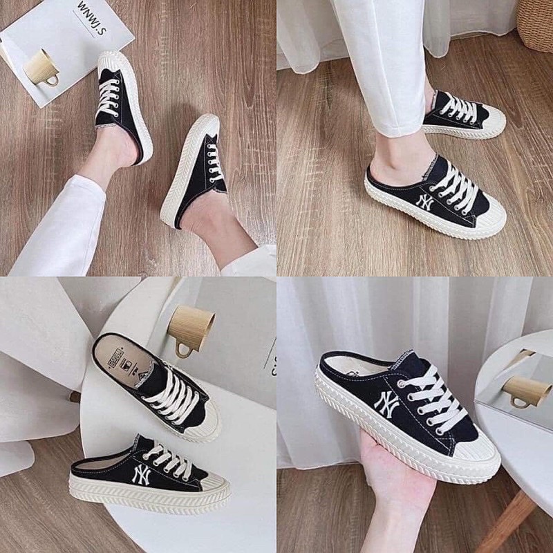 Giày đạp gót NY 4p thể thao nữ đi học đế cao siêu hot thời trang phong cách đẹp