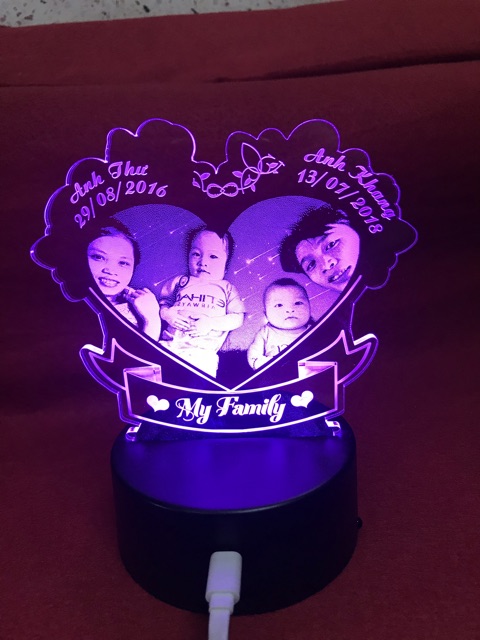 Quà tặng đèn ngủ theo hình ảnh theo yêu cầu