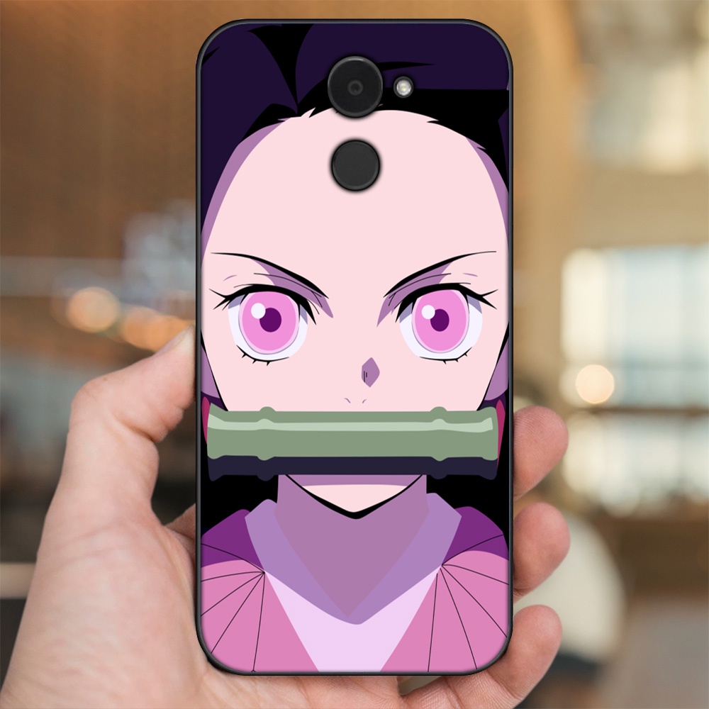Ốp lưng Huawei Y7 Prime viền đen in hình Nezuko Kimetsu no Yaiba