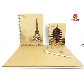 Sổ Vẽ SAKURA lò xo A4, B4, A3 (Giao bìa màu ngẫu nhiên)