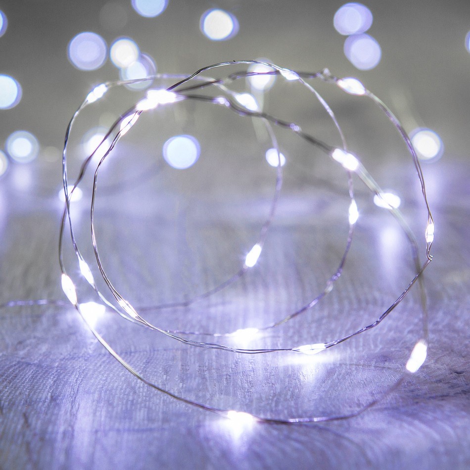 Dây đèn Led fairylight, dây đèn đom đóm trắng 10m