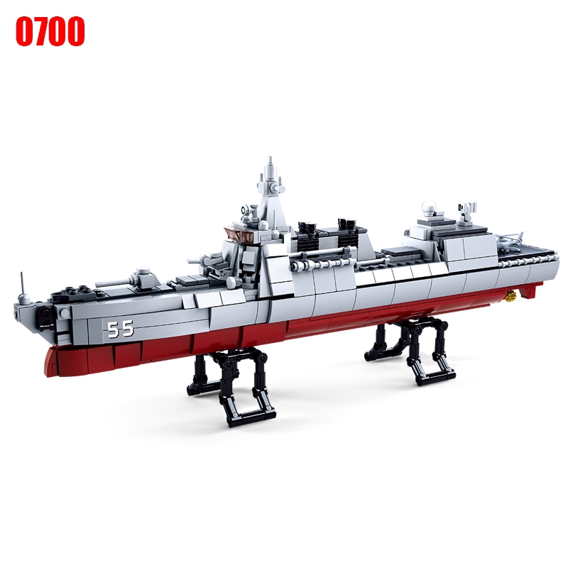 Compatible with LEGO Destroyer Supply Ship Frigate Strategic Nuclear Submarine Military Children Building Block Toy 0700