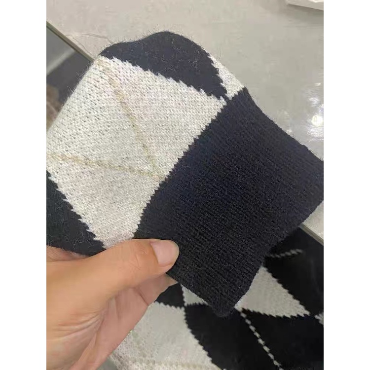 Áo cadigan len dày, cảdigan nữ dáng dài hàn quốc kẻ caro, áo khoác len cardigan nữ thổ cẩm | BigBuy360 - bigbuy360.vn