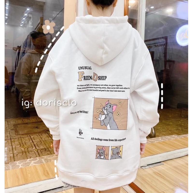 áo hoodie nỉ trắng