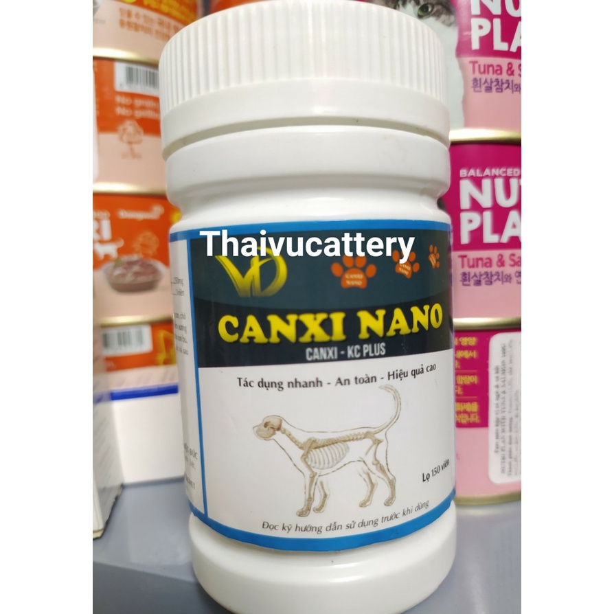 Canxi nano chó mèo cho chó bầu phục hồi bị hạ bàn tai cụp