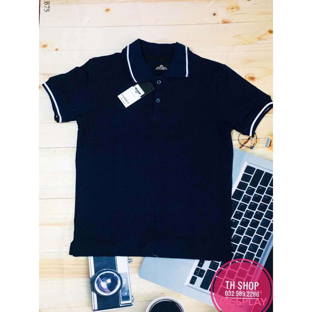 Áo polo nam có cổ 99k, màu tím than