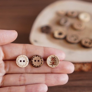 Cúc Gỗ Vintage [Len Lẻn Lèn Len Shop]