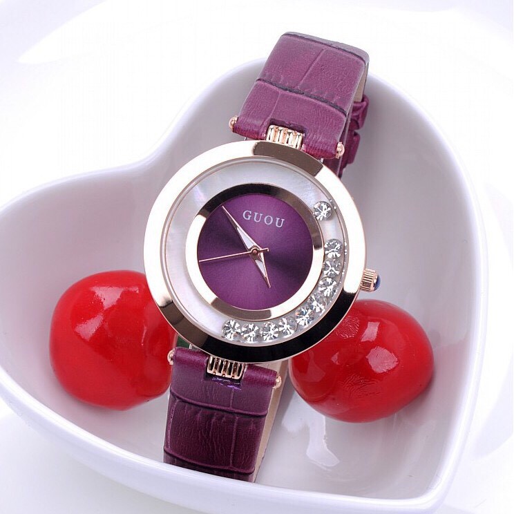 Đồng hồ nữ GUOU G830 dây da nữ tính phong cách Hàn quốc