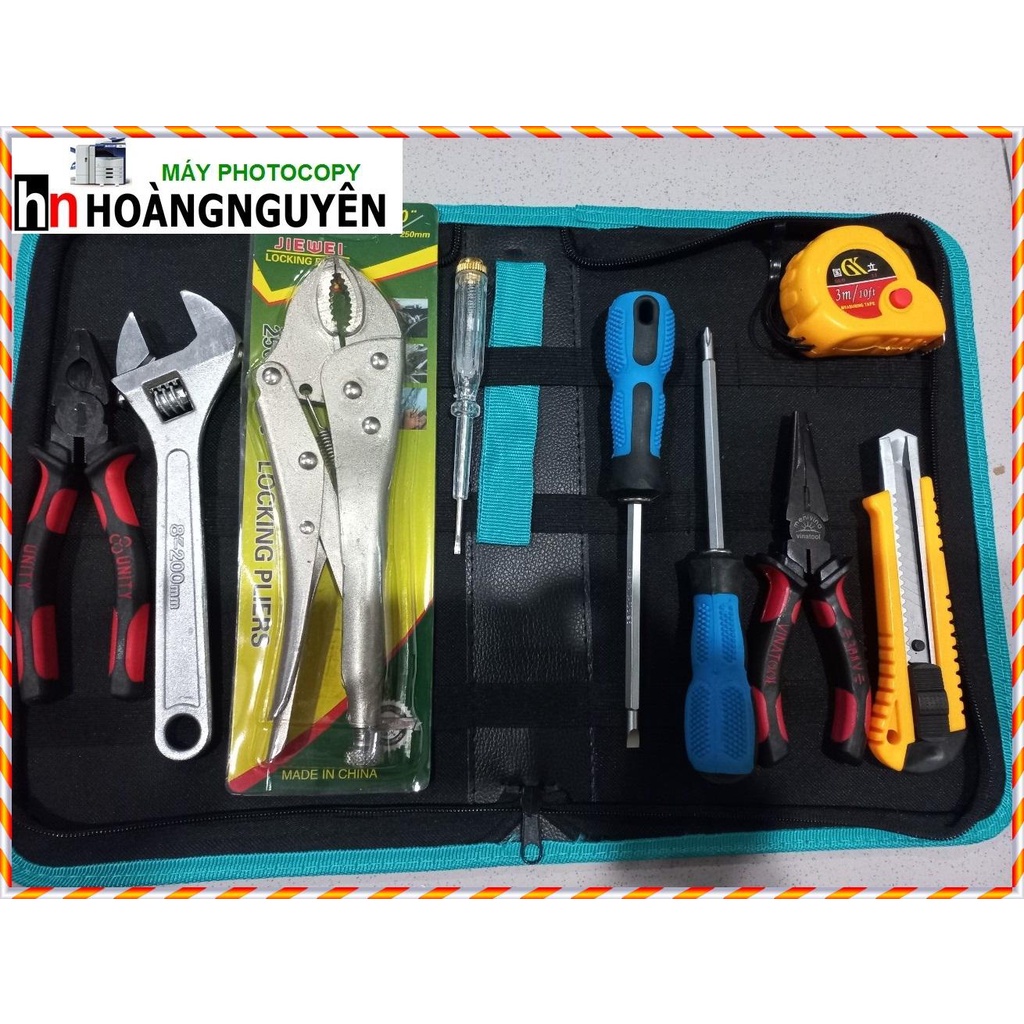 BỘ DỤNG CỤ SỬA CHỮA ĐIỆN NƯỚC 9 MÓN CÓ TÚI VÀ KHÔNG TÚI DC3