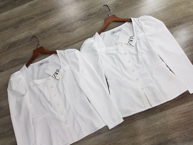 Áo blouse cổ vuông tay phồng - A.8