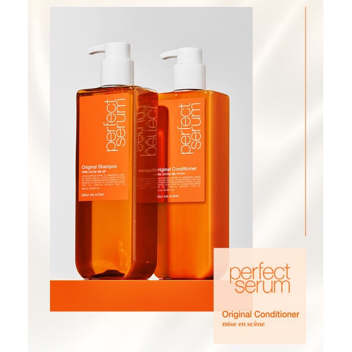Mise En Scene perfect serum original shampoo / conditioner 680ml
