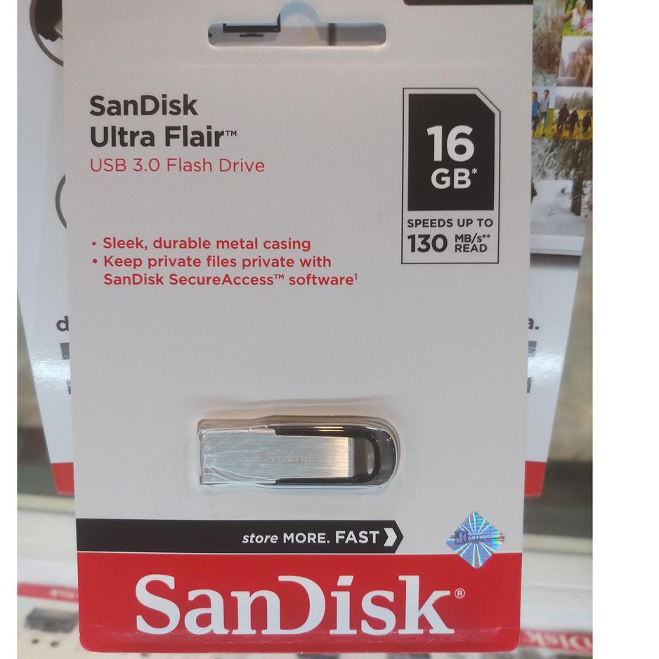 Usb 3.0 Sandisk Ultra Flair 130mb / S Flashdisk Cz73 16gb