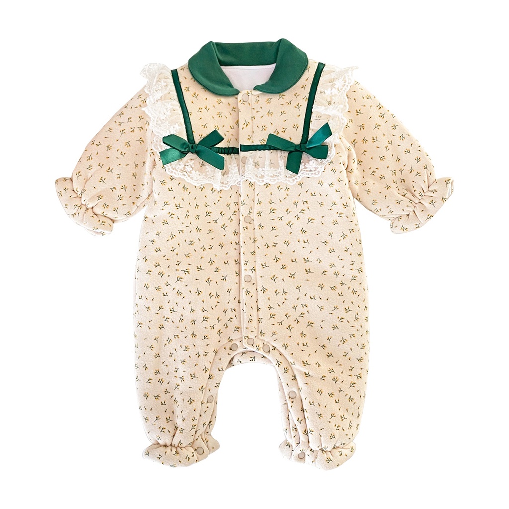 Bộ đồ liền thân Sanlutoz từ cotton thời trang mùa đông dành cho bé gái