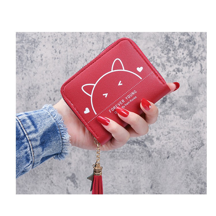 Ví Ngắn Khóa Kéo FOREVER YOUNG Heo Xinh Dương Kẻ V307 Cực Xinh