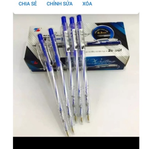 BÚT BI tHIÊN LONG 027-COMBO HỘP 20 CHIẾC(tặng kèm 1 cây chì kim cao cấp ngòi 0,5)