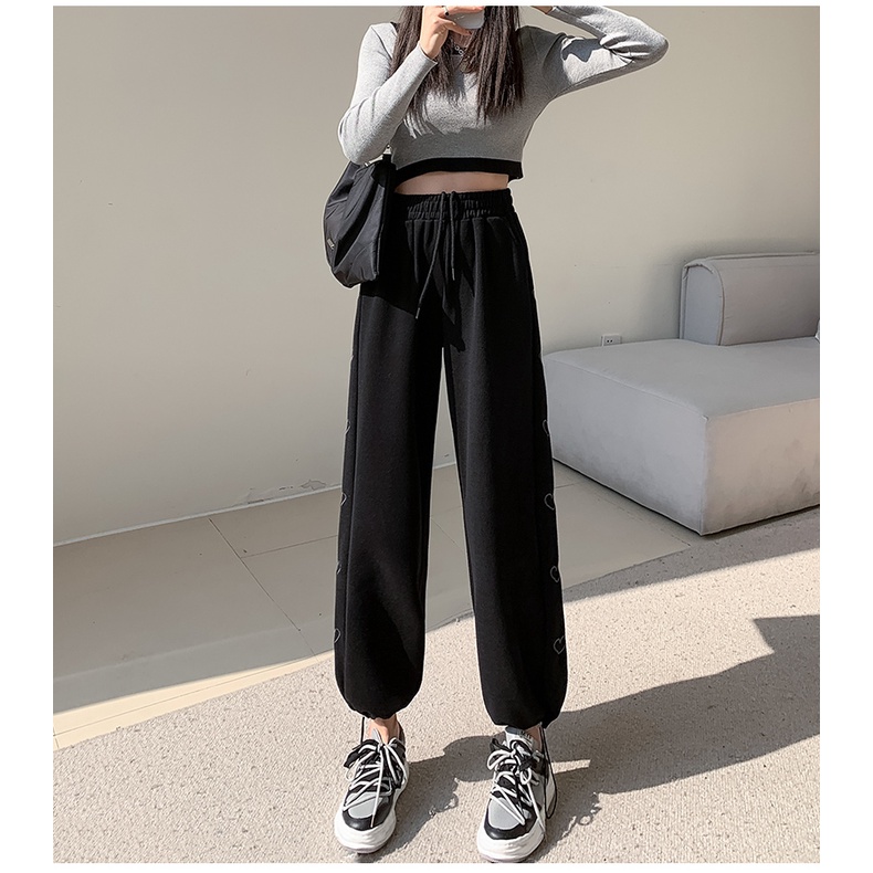 NRVP Quần Thể Thao Dài Dáng Rộng Phong Cách Thời Trang Hàn Quốc