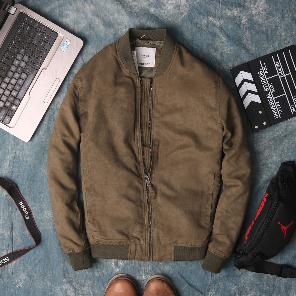 Áo khoác Bomber da lộn MG man VNXK | BigBuy360 - bigbuy360.vn