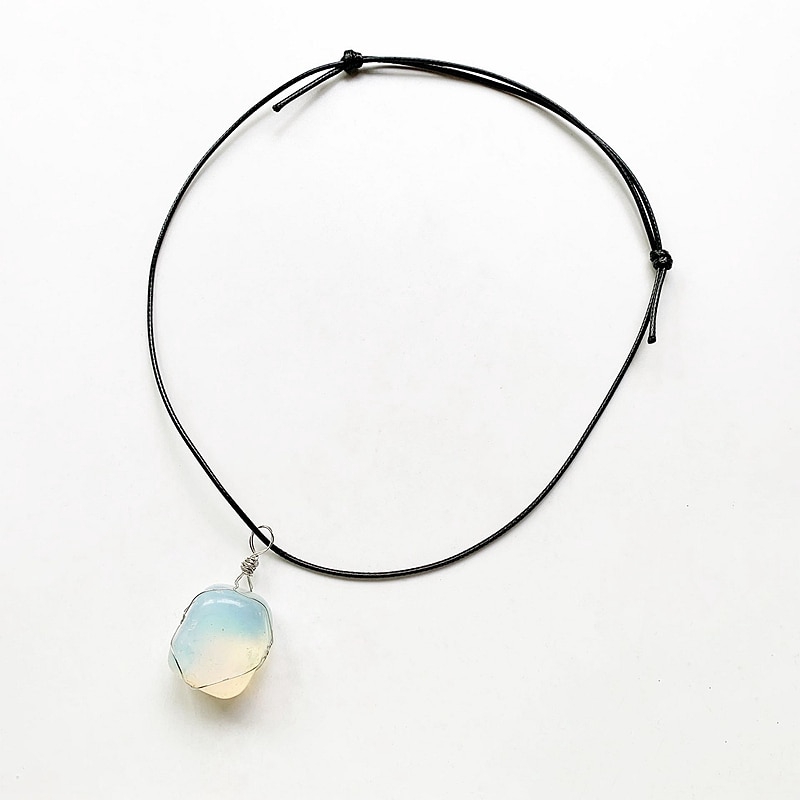 Vòng cổ mặt đá Opal thời trang cho nữ