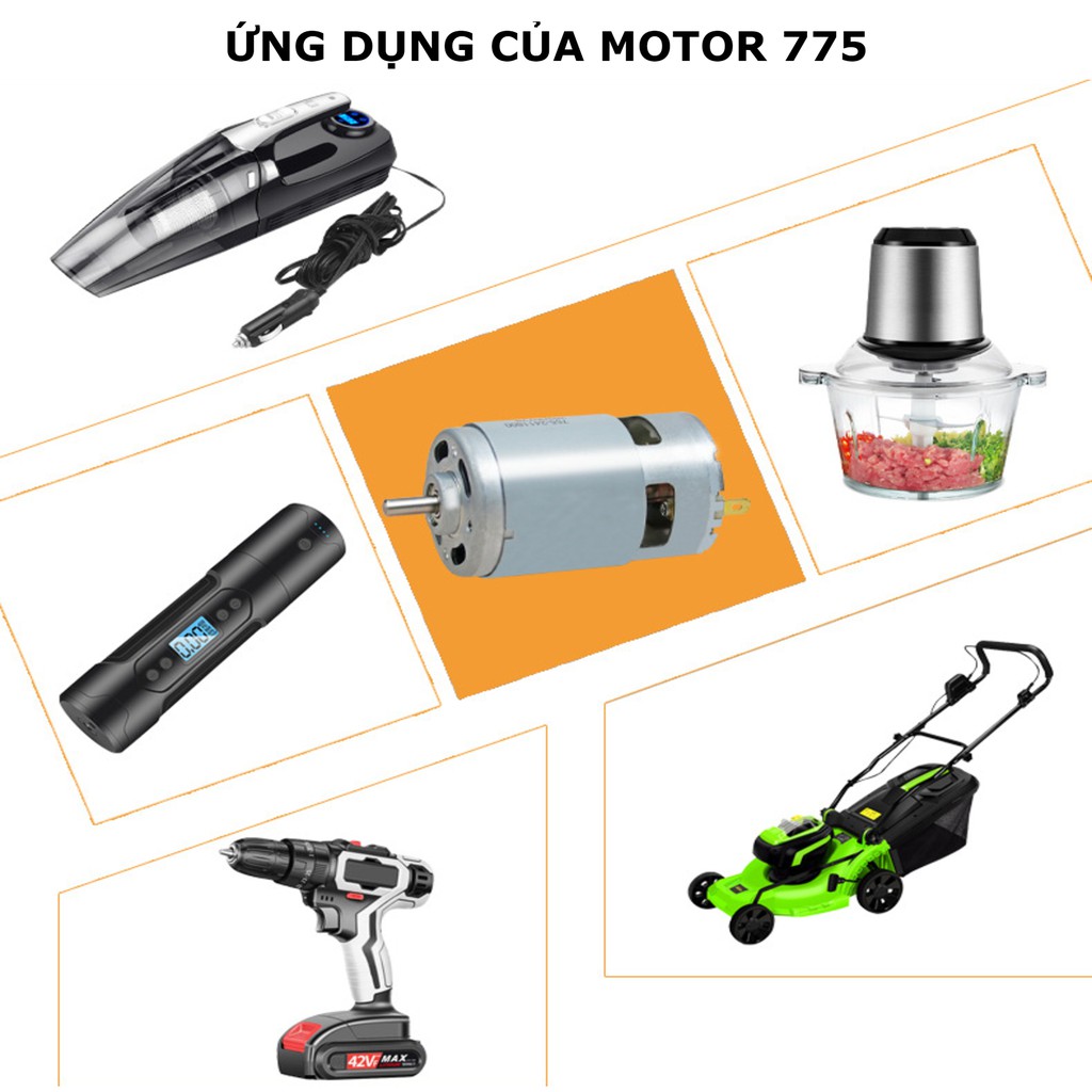 Motor DC 775 18V 16 răng trục tròn công suất cao