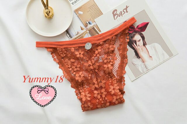 Quần chip ren hoa nổi dây hông sexy 2201