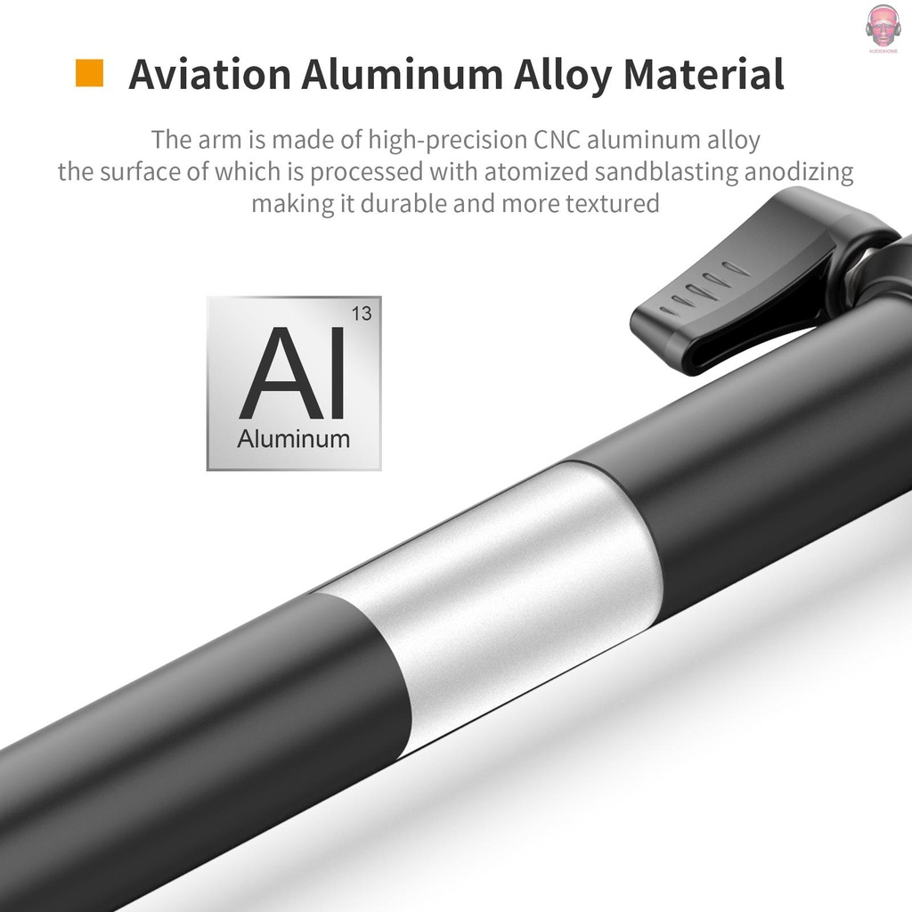 Giá đỡ ba chân VIJIM LS08 3 khớp nối linh hoạt bằng hợp kim nhôm với ốc vít C-Clam 3/ 8 Inch và đầu bi tải trọng 1kg