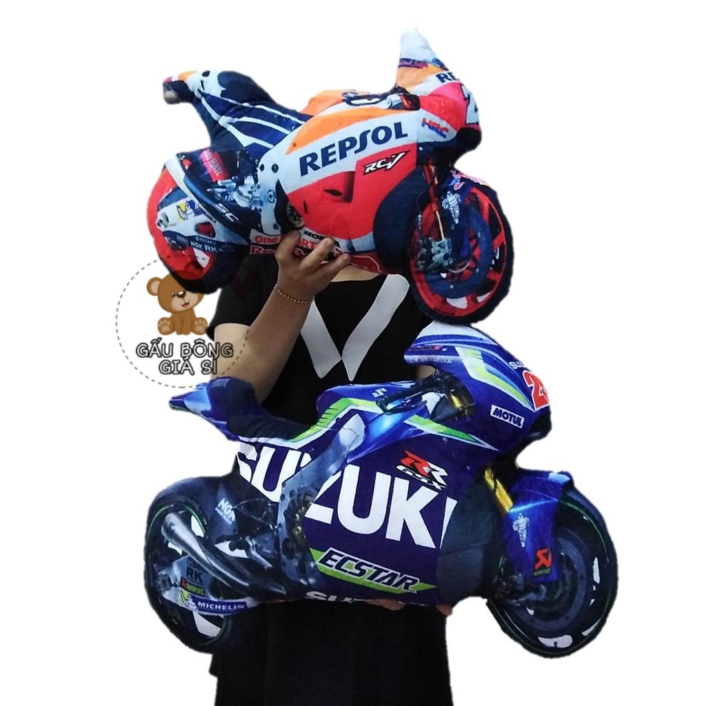 GẤU BÔNG XE ĐUA 65CM HÀNG CAO CẤP VẢI LÔNG MỊN QUÀ TẶNG Ý NGHĨA CHO BÉ TRAI