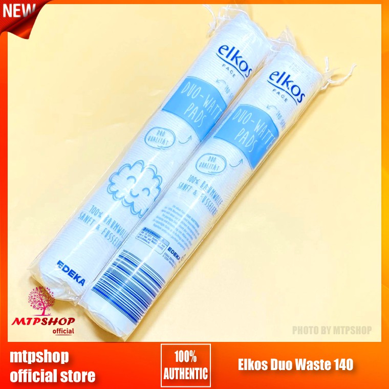 [MẪU MỚI] Bông Tẩy Trang Elkos 140 Miếng Đức