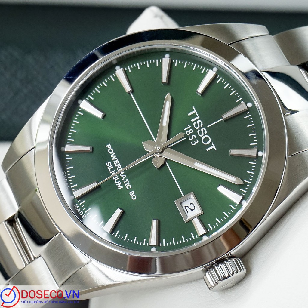 Đồng Hồ Nam Tissot Cơ Automatic Chính Hãng Gentleman Powermatic 80 Silicium T127.407.11.091.01 Cao Cấp TS59