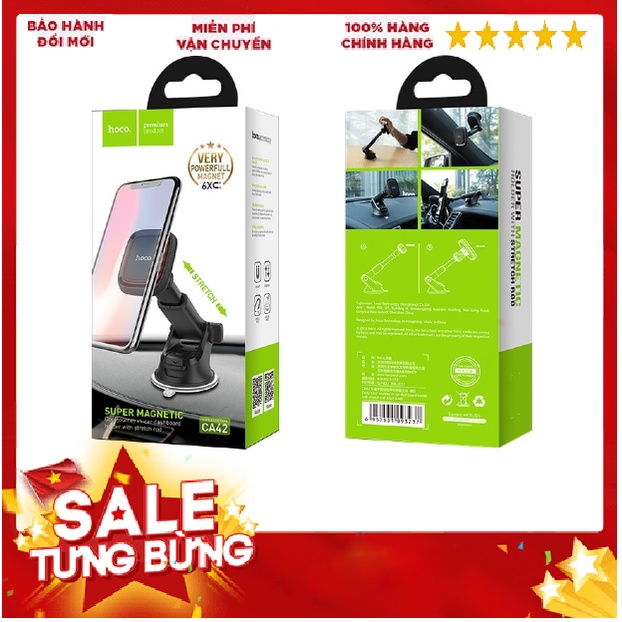 Giá đỡ, kẹp nam châm điện thoại đa năng thông minh, tiện lợi trên ô tô Hoco CA42 hàng chính hãng