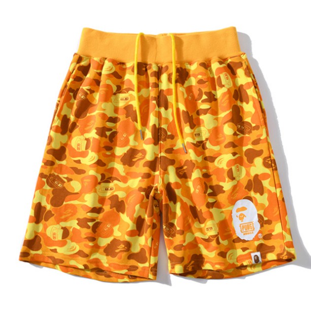 20ss BAPE X PUBG Áo Khoác Hoodie Có Khóa Kéo Họa Tiết Đầu Khỉ Màu Vàng Sa Mạc Cho Nam Và Nữ